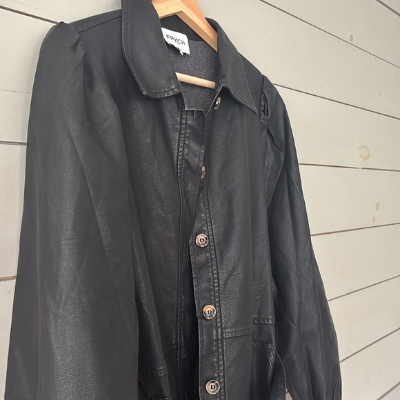 FRNCH Paris Faux Leather Shirt Dress – Size S - Picture 7 of 8